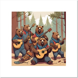 Bear Singing Band Posters and Art